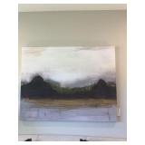 GOLD & GREEN CANVAS LANDSCAPE 42" X 54"