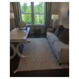 CREAM & GRAY AREA RUG 91" X 61"
