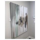GREEN, GOLD & GRAY CANVAS 54" X 42.5"