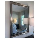 SILVER FRAME MIRROR 41" X 30"