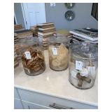 GLASS CANISTERS 3PC 13"H