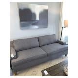 GRAY ROWE FURNITURE SOFA (85"L X 40"D X 30"H) &