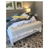 KING BEMCO MATTRESS, 2 TWIN BOXSPRINGS & FRAME