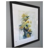 YELLOW & BLUE FLORAL PRINT 41" X 33.5"