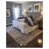 GRAY & CREAM AREA RUG 120" X 94"