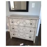 DISTRESSED WOOD CHEST OF DRAWERS 38"L X 16"W X