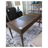 BROWN WOOD DESK 60"L X 27"W X 31"H
