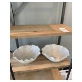 DECO WHITE BOWLS 2PC 5"H X 12"DIA