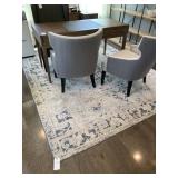 GRAY & CREAM AREA RUG 122" X 92"