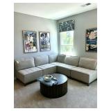 GRAY SECTIONAL SOFA 30"BACK X 34"D, 96"L X 96"L