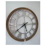 DECO METAL WALL CLOCK 36.5"DIA
