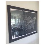 DECO U.S. MAP PRINT 43.5" X 34"