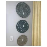 LEAF WALL ART 15"DIA, 17"DIA, 20"DIA 3PC