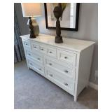 CREAM CHEST OF DRAWERS 63.5"L X 19"W X 38"H