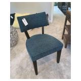 UPHOLSTERED TEAL CHAIR 35"H X 25"D X 20.5"W