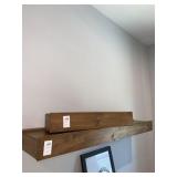 HANGING POTTERY BARN WOOD SHELVES 24"L, 48"L 2PC