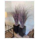 2pc-faux plants with purple leaves