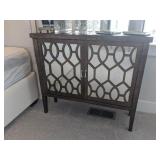 wood & glass side tables