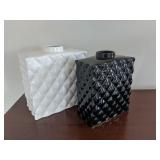 2pc-black & white ceramic vases