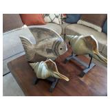 3pc-deco fish & sea shells