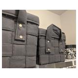 dresses, hangers & storage boxes