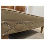 square taupe ottoman