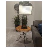 "universal" round wood side table