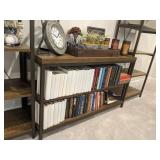 2pc-wood & metal shelf & console