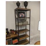 2pc-wood & metal shelf & console