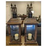 hurracan lanterns with candles