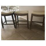 WOOD & FAUX LEATHER COUNTERSTOOLS