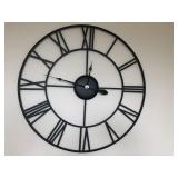 WALL CLOCK BLACK METAL
