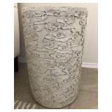 CREAM & BLACK DRUM TABLE