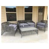4 PC WICKER PATIO FURNITURE