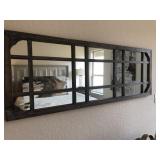 DECO MIRROR W/WEATHERED WOOD FRAME