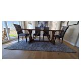BLUE & CREAM " DIAMOND" AREA RUG (6