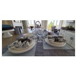 SKY BLUE & DENIM PLACE SETTINGS W/CHINA,