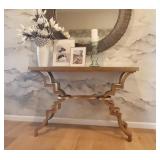 GOLD MIRROR TOP CONSOLE (4