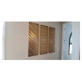 3PC-GOLD METAL " STRIPES" WALL DÉCOR (1