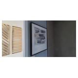 GREY WATERCOLOR " SQUARES" WALL ART PRINT (2