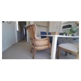 BURLAP & CREAM SIDE CHAIR (2