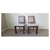 WOOD & CREAM CHAIRS (1