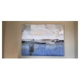 " SNOWY LAKE" CANVAS WALL ART (4