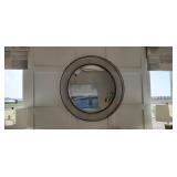 BRONZE " WIRE" ROUND WALL MIRROR (3
