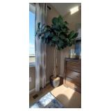 FAUX FLOOR PLANT IN BLACK PLANTER (6