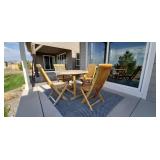 5PC-WOOD PATIO TABLE W/4-CHAIRS (TABLE-3