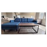 WOOD COFFEE TABLE W/METAL LEGS (3