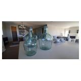 3PC-GLASS DÉCOR JUGS