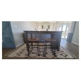 WOOD " SHARING" TABLE W/3-SHELVES (5