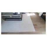 MINT GREEN & CREAM " WOVEN" AREA RUG (10